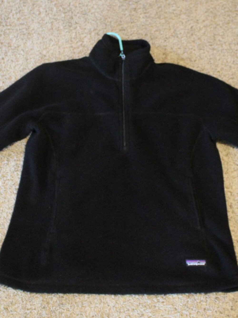WOMEN'S PATAGONIA 1/4 ZIP JACKET SIZE XL BLACK